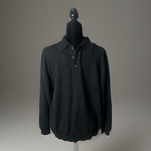 Daniel Bishop 2-ply Cashmere Sweater Sz Large‎ Black